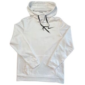 Nike Men's Therma MT Training Pullover Hoodie Sweatshirt S White Gym Athleisure‎